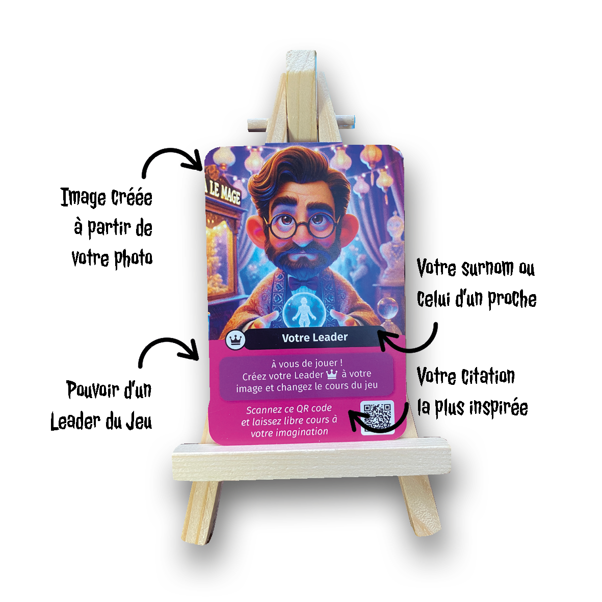 Jeu de Société - Carbone - 1 carte personnalisée