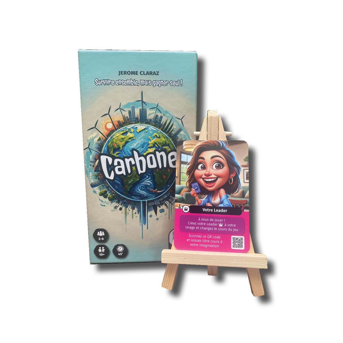 Jeu de Société - Carbone - 1 carte personnalisée