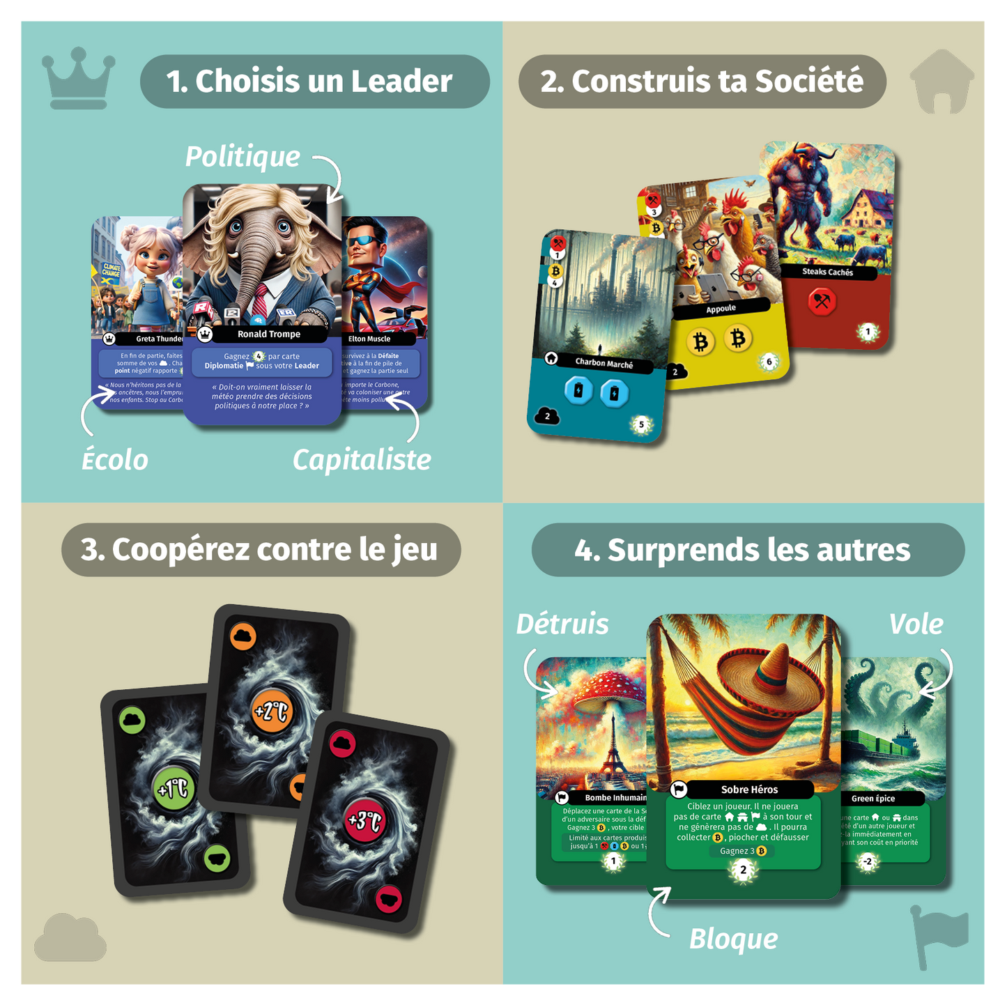 Carbone – Jeu de Société Stratégique et d’Ambiance • Semi-Coopératif avec Bluff et Diplomatie • Jeu de Cartes dès 10 Ans • 2 à 6 Joueurs • Parties 45 Min • Idée Cadeau Famille et Amis