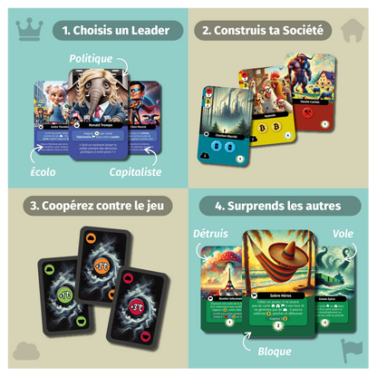 Carbone – Jeu de Société Stratégique et d’Ambiance • Semi-Coopératif avec Bluff et Diplomatie • Jeu de Cartes dès 10 Ans • 2 à 6 Joueurs • Parties 45 Min • Idée Cadeau Famille et Amis