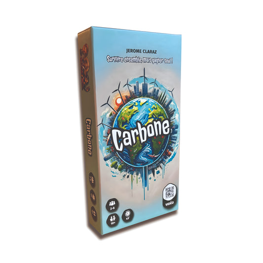 Carbone – Jeu de Société Stratégique et d’Ambiance • Semi-Coopératif avec Bluff et Diplomatie • Jeu de Cartes dès 10 Ans • 2 à 6 Joueurs • Parties 45 Min • Idée Cadeau Famille et Amis