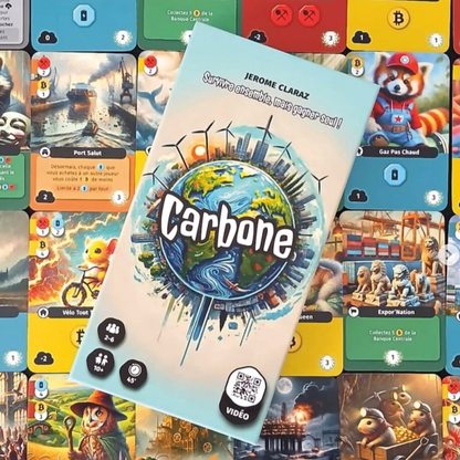 Carbone – Jeu de Société Stratégique et d’Ambiance • Semi-Coopératif avec Bluff et Diplomatie • Jeu de Cartes dès 10 Ans • 2 à 6 Joueurs • Parties 45 Min • Idée Cadeau Famille et Amis